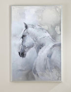 Neutral White Horse Oil Painting Hand Painted