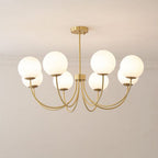 Valentina Modern Ball Bubble Metal/Glass Chandelier, Gold