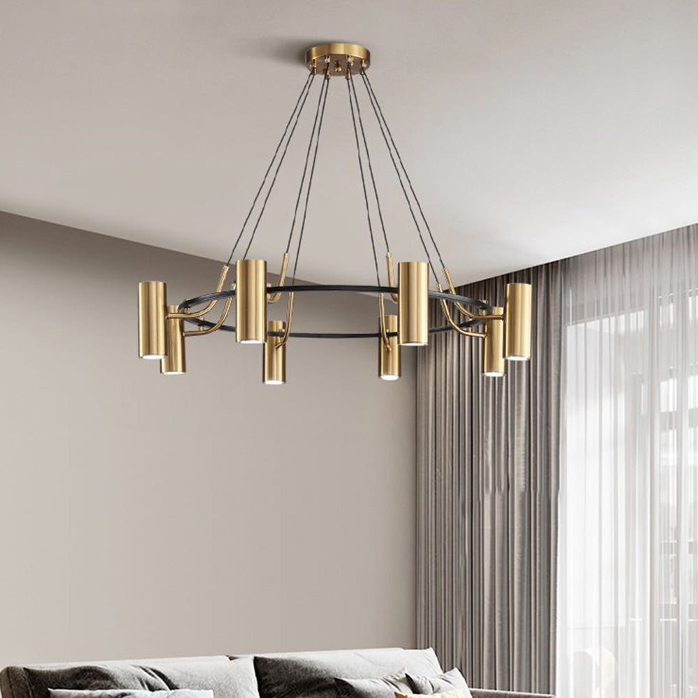 Arisha Modern Spotlight Metal Pendant Light, Gold
