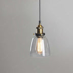 June Industrial Glass Pendant Light Clear/Amber/Smoke Grey