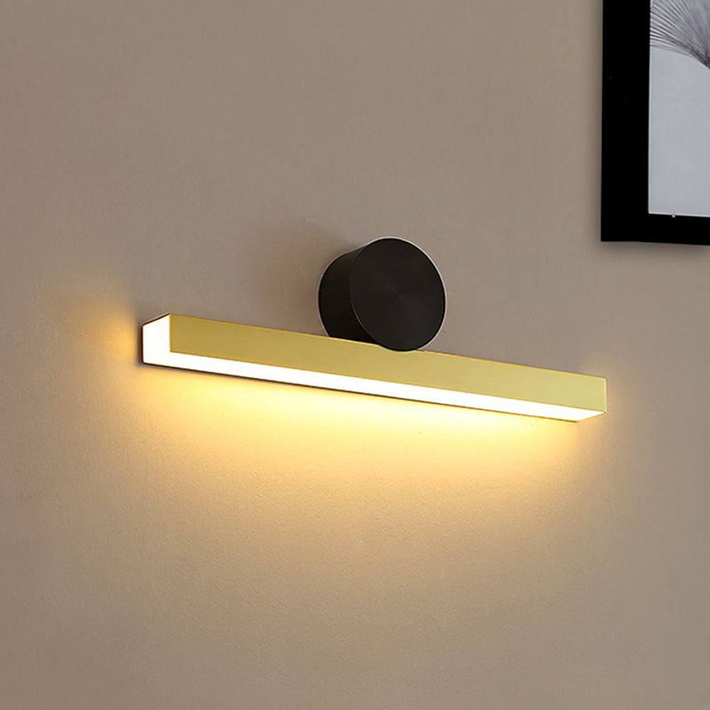 Arisha Modern Geometric Metal Wall Lamp, Black & Gold, Bedroom