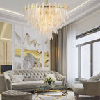 Kristy Modern Gold Feather Chandelier, 3 Style