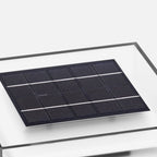 Ray Modern Rectangular Metal Outdoor Solar Lamp, Black