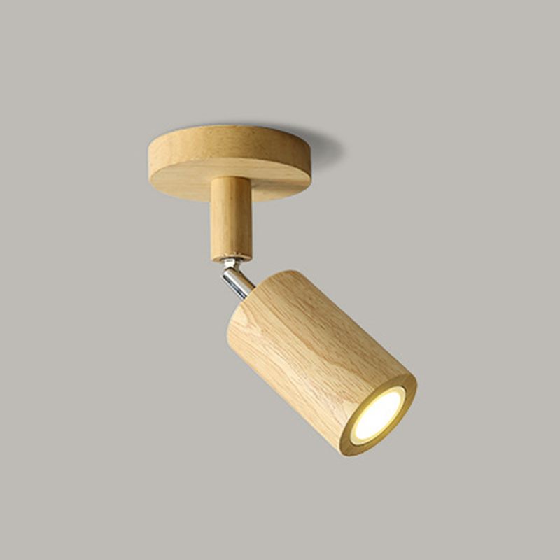Muto Modern LED Adjustable Ceiling Spotlight, Wood