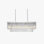 Kristy Modern Art Deco LED Pendant Light, Crystal/Metal
