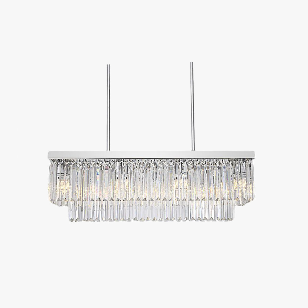 Kristy Modern Art Deco LED Pendant Light, Crystal/Metal