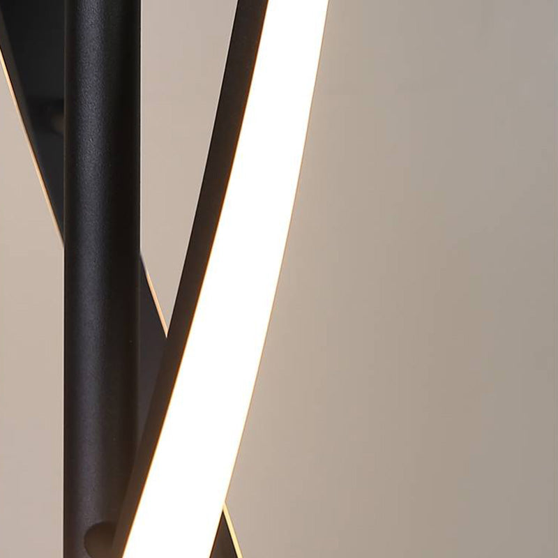 Mira Postmodern Linear Floor Lamp, Black/White