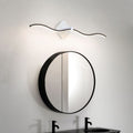 Arisha Minimalist Wave Linear Metal Wall Lamp, Black/White