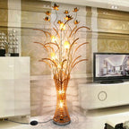Bella Art Deco Vase Gold Metal Floor Lamp, Living Room