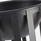 Ray Modern Globe Solar/Rechargeable Outdoor Floor Lamp, Black