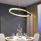 Kristy Pendant Light, Aluminium & Arcylic, 1/2 Rings, 2 Color