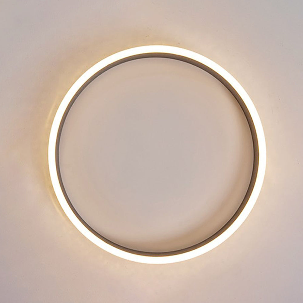 Arisha Modern Ring Metal/ Flush Mount Ceiling Lights, Silver