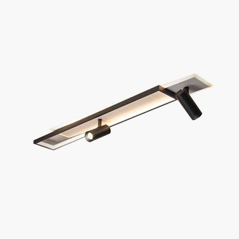Aim Modern Geometric Ceiling Light with Spotlight, Black&White