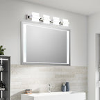 Arisha Modern Square Metal/ Wall Lamp, Silver, Bathroom