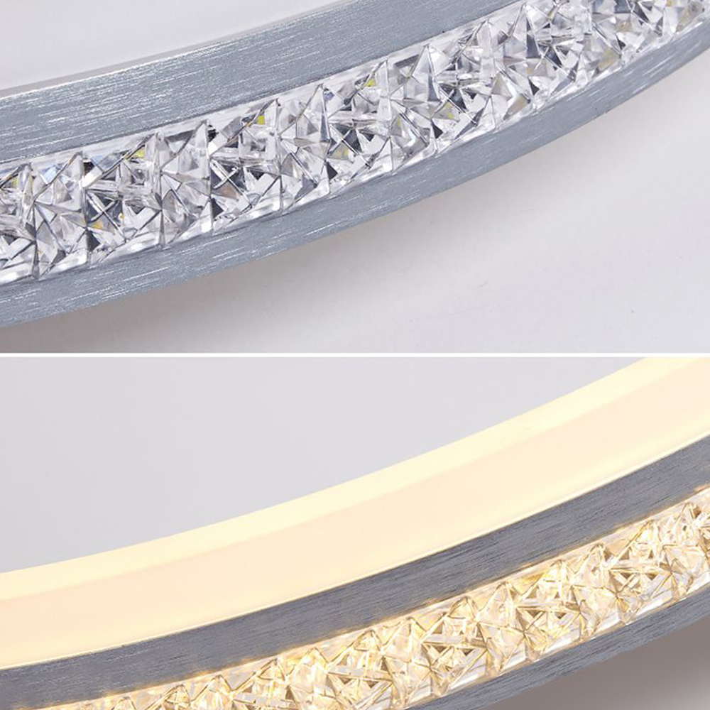 Arisha Modern Ring Metal/ Flush Mount Ceiling Lights, Silver