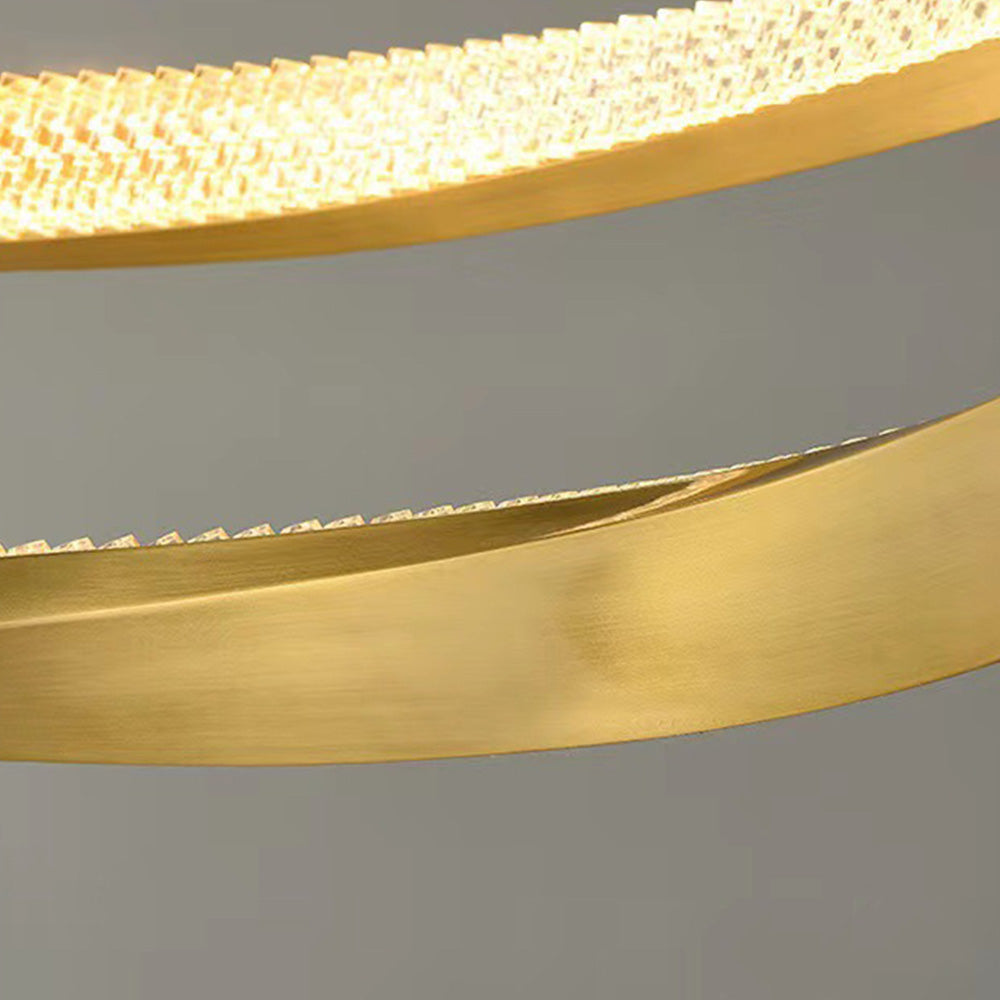 Kristy Pendant Light, Aluminium & Arcylic, 1/2 Rings, 2 Color