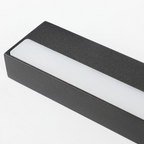 Arisha Modern Rectangular Linear Mirror Front Wall Lamp,  Black