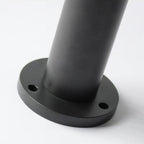 Ray Metal Cylindrical Outdoor Path Light, Black