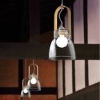 Valentina Minimalist Bowl Shaped Glass Pendant Light, Clear