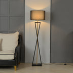 Baines Tripod Floor Lamp, Black & Flaxen, L 158CM