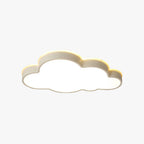Arisha Modern Flush Mount Cloud Ceiling Light, White, Metal