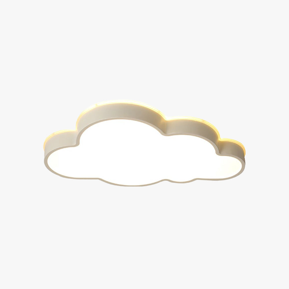 Arisha Modern Flush Mount Cloud Ceiling Light, White, Metal