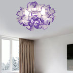 Valentina Art Deco Flower  Flush Mount Ceiling Light 7 Colours