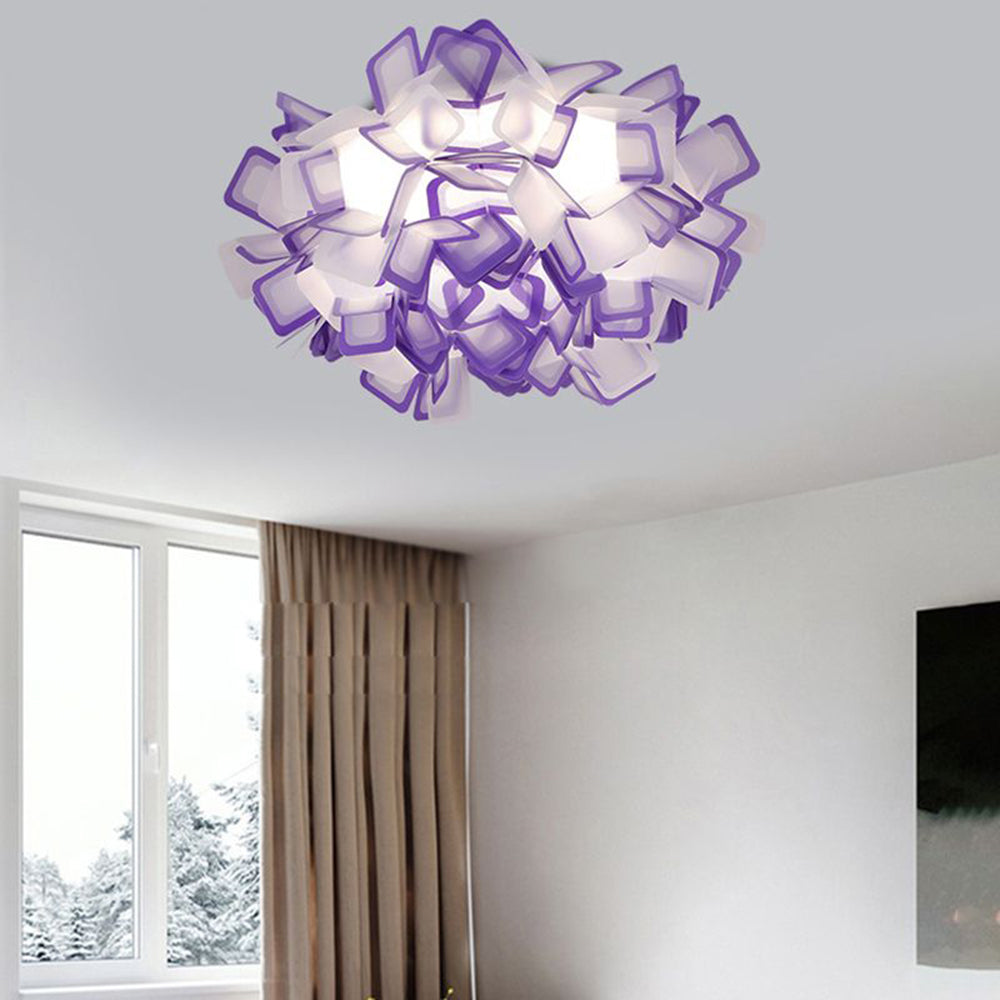 Valentina Art Deco Flower  Flush Mount Ceiling Light 7 Colours