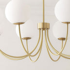 Valentina Modern Ball Bubble Metal/Glass Chandelier, Gold