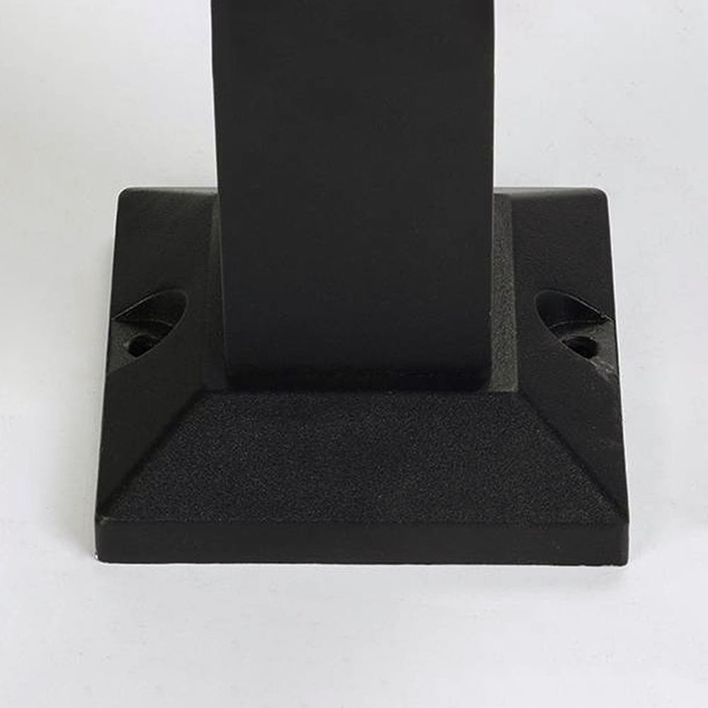 Ray Modern Metal Rectangular Outdoor Path Light With Sensor, Black
