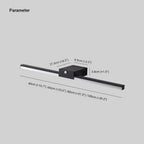 Arisha Minimalist Linear Metal Wall Lamp, Black/White, Bathroom