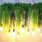 Ritta Natural Decorative Rectangular Plant Metal Pendant Light Green
