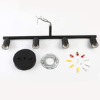 Silva Modern Glass Vanity Wall Lamp, Black, Bathroom, 3/4 Light