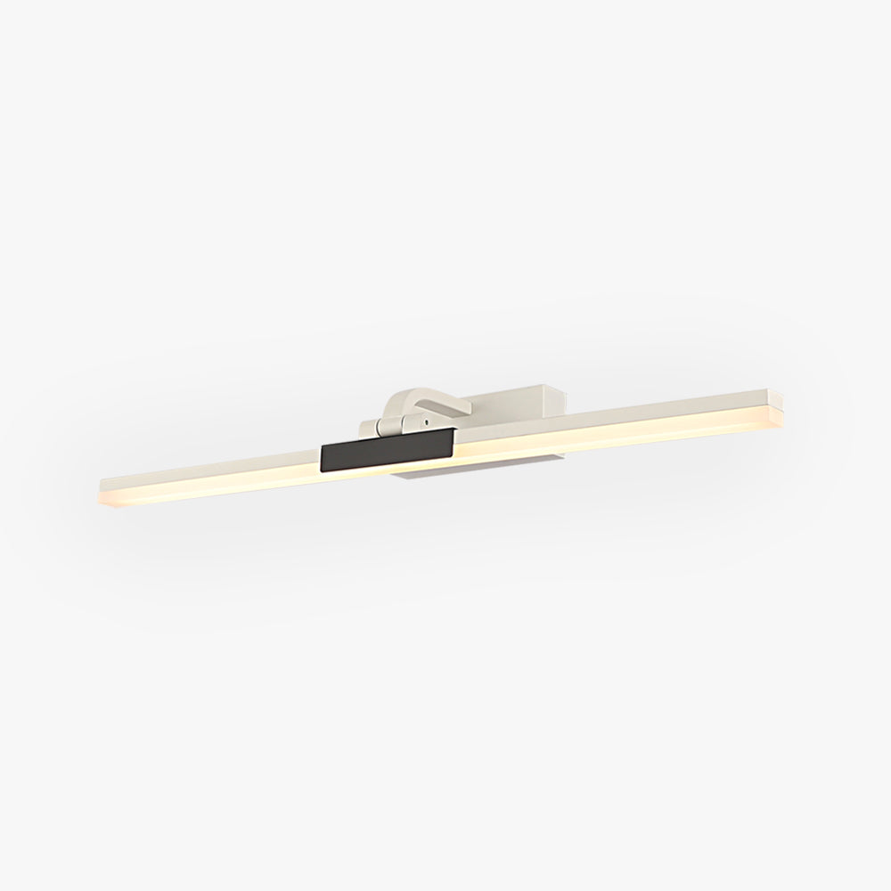 Arisha Modern Linear Mirror Front Metal Vanity Wall Lamp, Black/White