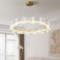 Arisha Creative Ring Metal/Arcylic Pendant Light, Gold