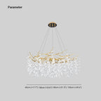 Kristy Contemporary Gold Glass Crystal Chandelier