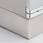 Arisha Modern Square Metal/ Wall Lamp, Silver, Bathroom