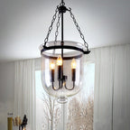 Silva Pendant Light Glass Black Industrial  LED  Living Room