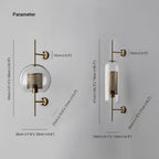Kiri Industrial Classy Global Clear Glass Wall Lamp
