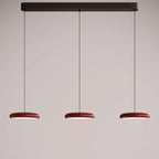 Aria Modern Minimalist Pendant Light Red Black Silver Metal Bedroom