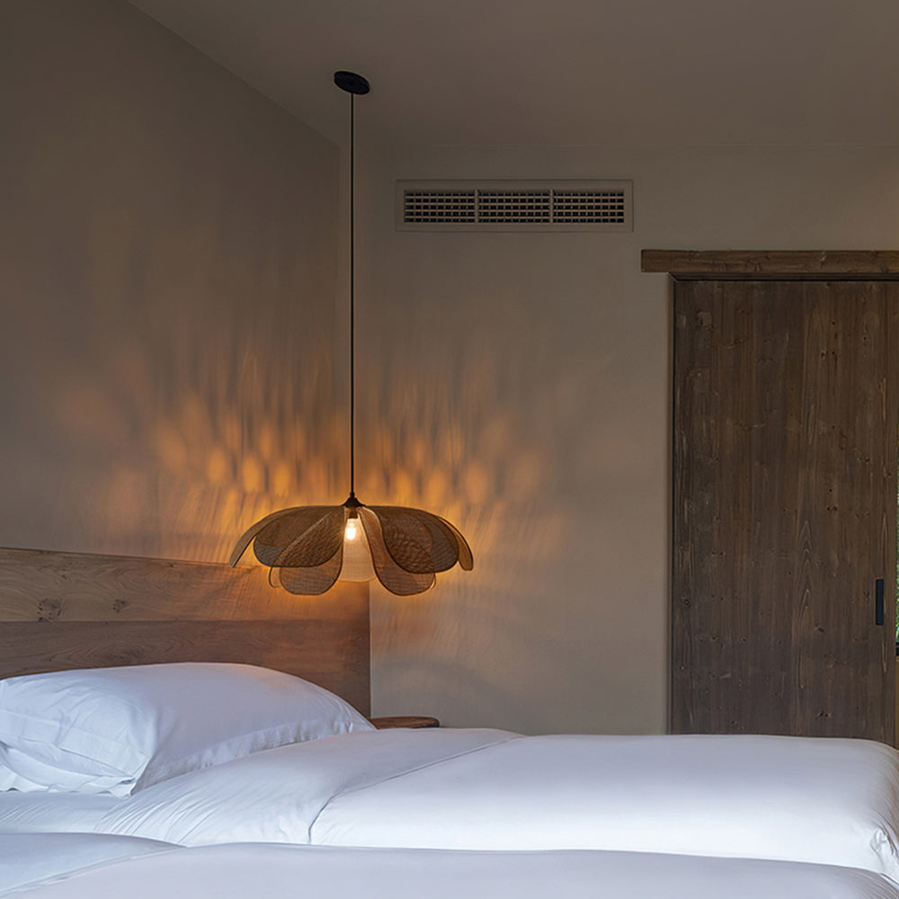 Aiko Handmade Pendant Light, Rattan/Willow Weave