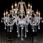 Silva Luxury Candlestick Clear Crystal Chandelier
