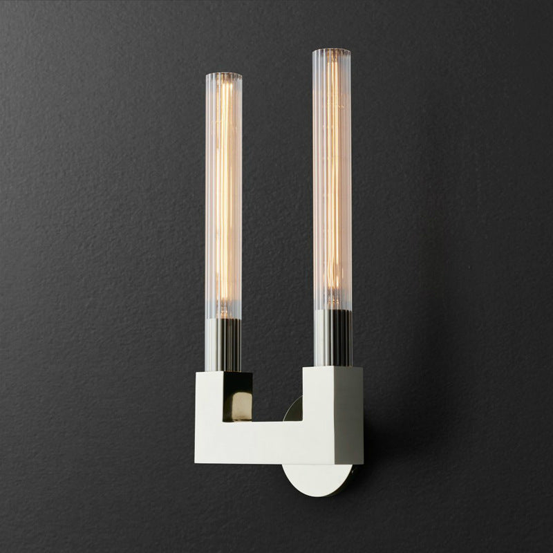 Kristy Indoor Wall Lamp Glass  Brass Mid-century Restaurant Bedroom