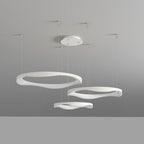 Arisha Pendant Light Rond Modern,  Black/White, Dining Room