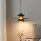 Valentina Modern Pendant Light Black/White/Wood Metal Dining Room