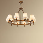 Silva vintage Ring Metal/Fabric Chandelier, Black/Copper