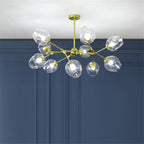 Valentina Modern Bubble Metal Pendant Light, Black/Gold