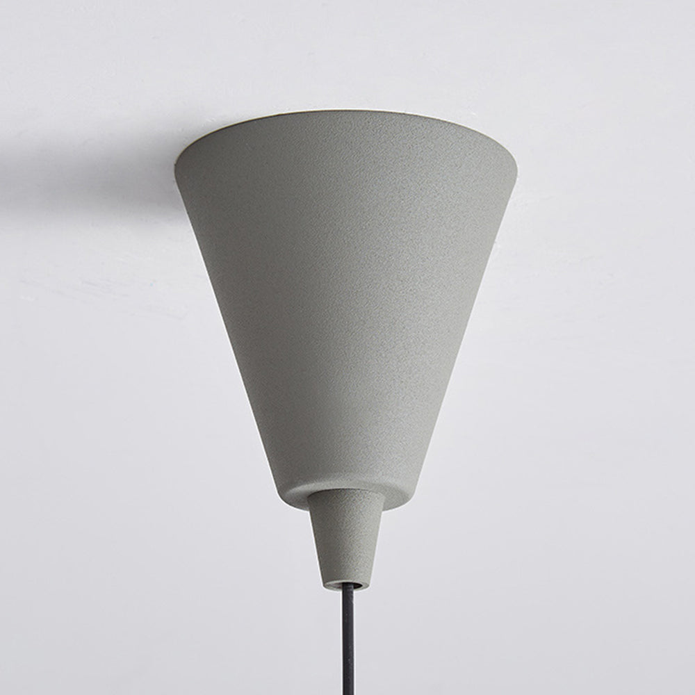 Arisha Minimalist Cone Metal Pendant Light, Grey