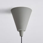 Arisha Minimalist Cone Metal Pendant Light, Grey