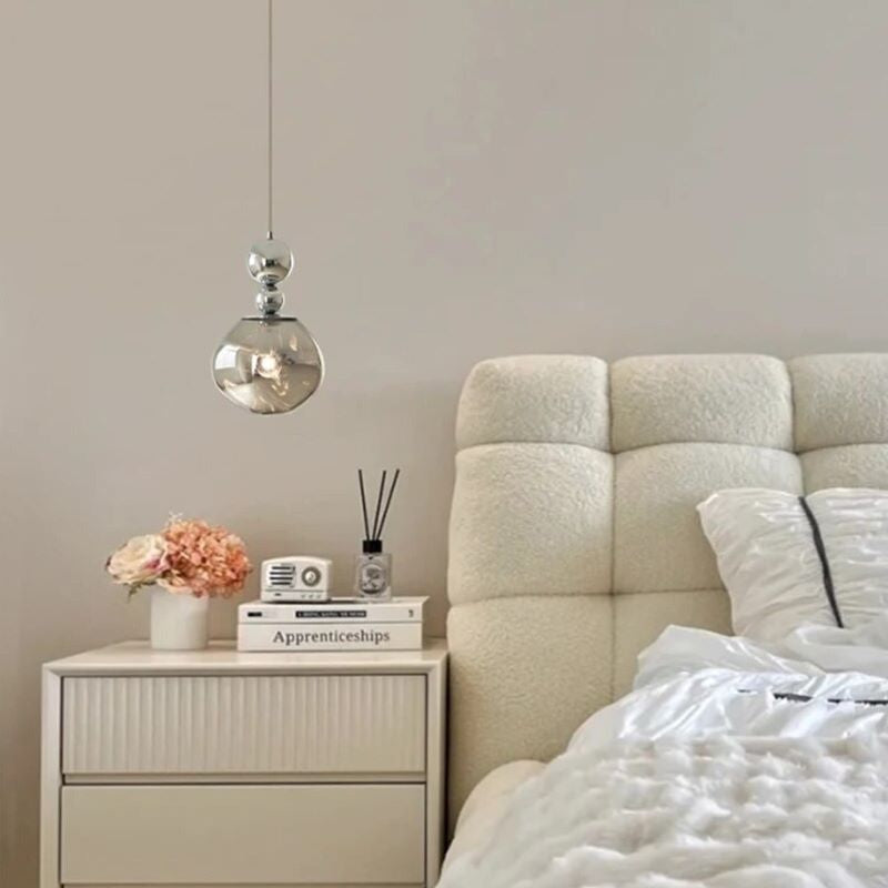 Valentina Retro LED Pendant Light Chrome Metal/ Bedroom
